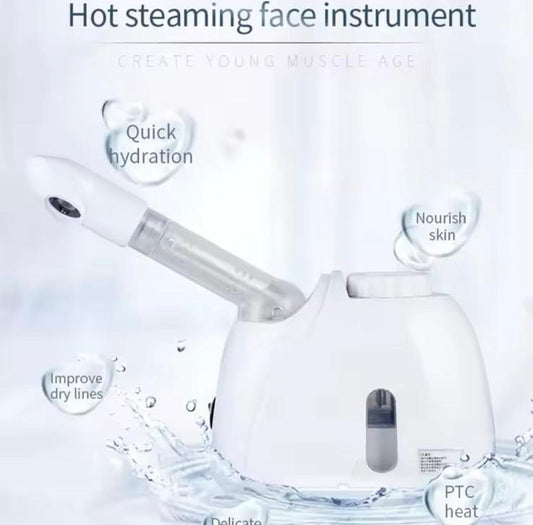 Ozone Comfort Facial Steamer Warm Mist Humidifier for Deep Cleaning and Skin Care at Home Spa