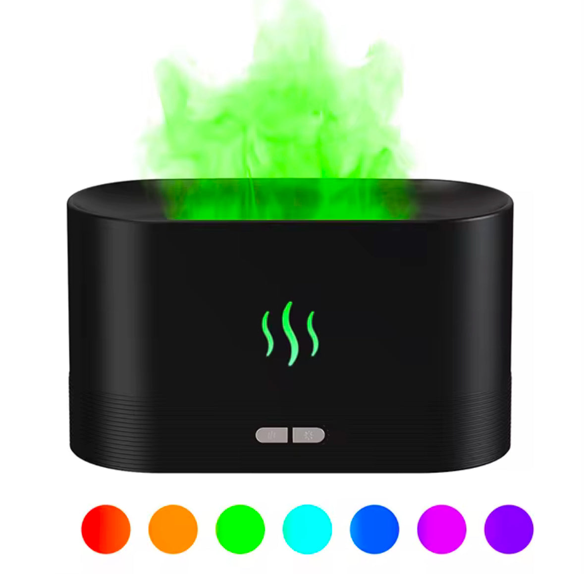 Portable Air Humidifier In Flame Aromatherapy Design - Modern And Minimalistic Look, Many LED Colours For Every Situation - Essential Oil Ultrasonic Humidifier