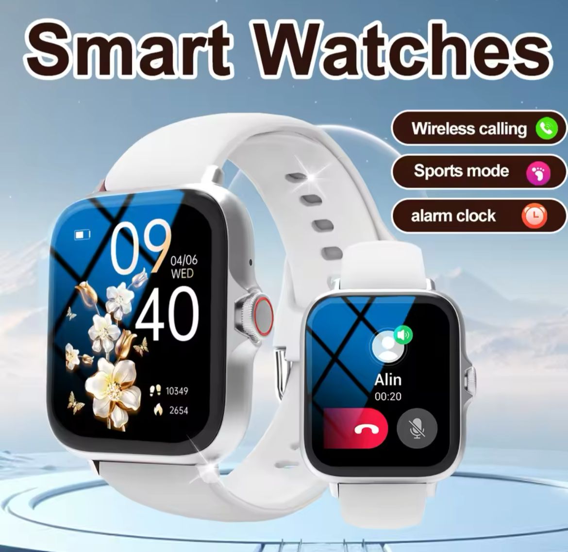 "2024 Smart Watch with Call & Message Alerts, Multi-Sport Modes, and Android/iOS Compatibility – Your Ultimate Fitness and Lifestyle Companion!"