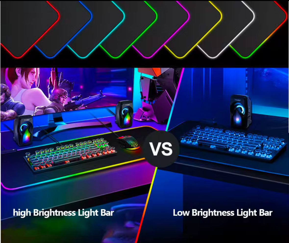 RGB Luminescence Mouse Pad, Perfect Gaming Addition - Non Slip Rubber, Water Resistant, High Quality Fabric, Large Scale Mouse Pad