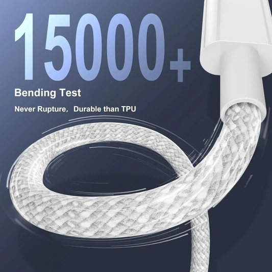 Type C to lightning cable IOS , flexible nylon braided cable